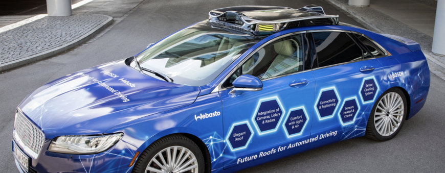 INTEGRATION OF SENSORS IN THE ROOF: WEBASTO AND BOSCH PRESENT PROTOTYPE FOR AUTONOMOUS DRIVING